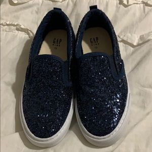 Girls gap sparkly slip on sneakers nwot size 13